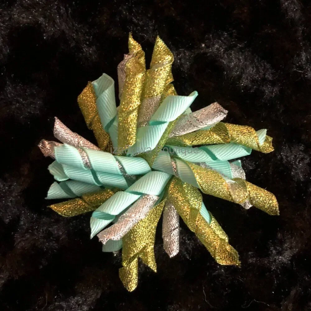Mint & Glitters Korker Bow    4B2097  Handmade NWT Boutique